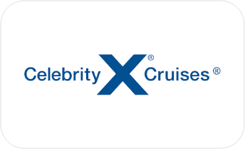 A blue and white logo for celebrity cruises.