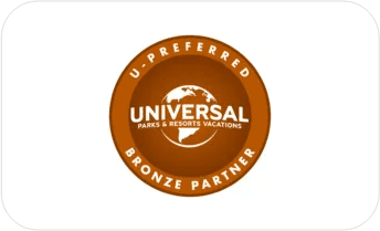 A brown and white logo for the u-preferred bronze partner.