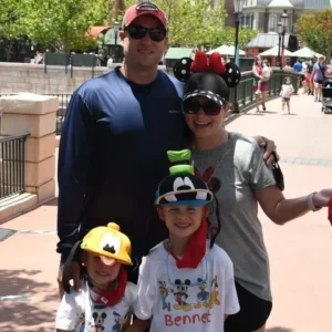 Family at Disney World with kids.